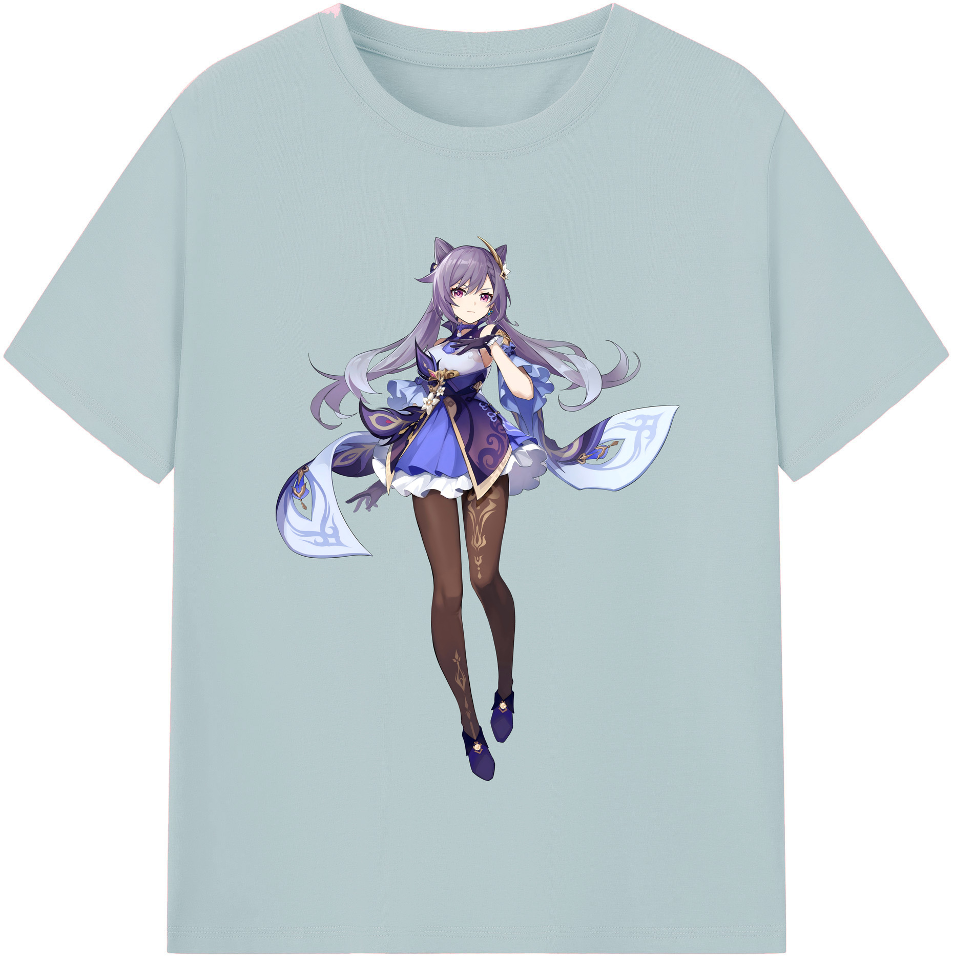 げんし神 刻晴 こくせい genshin Kokusei 綿100％半袖Tシャツ（フロントプリント）